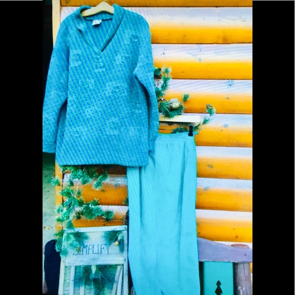 โ๏ธ CHADWICKS PLUNGING V-NECK SWEATER vintage BLACKISHGray. Sz M/Lg - Picture 12 of 16